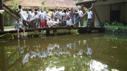 Foto geral na escola do bosque